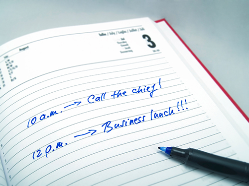 Photo: Schedule, business planner.