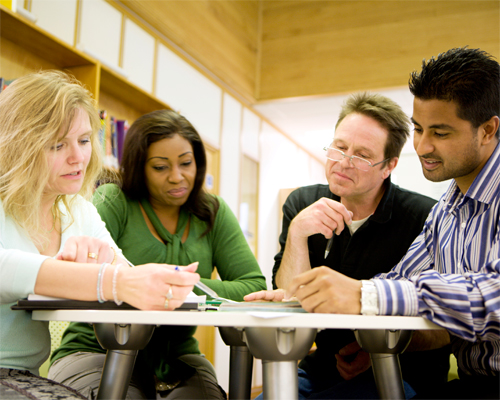 Photo: Teachers planning an event.