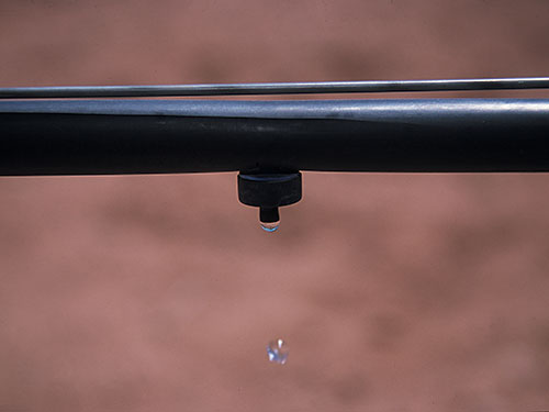 Drip irrigation emitter.