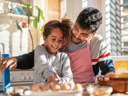 Children cooking.