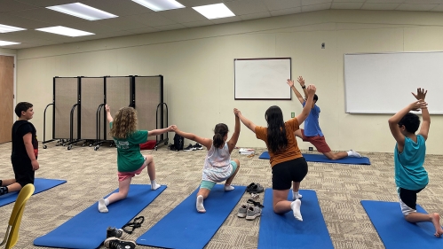 Kids yoga class.