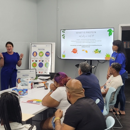 Seminar about food literacy and protein.